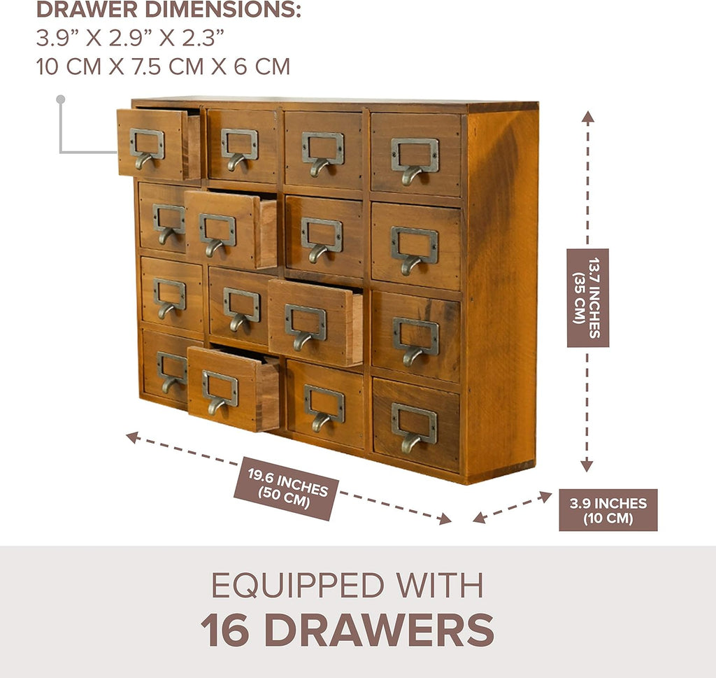 Wooden Desk Drawer Organizer with 16 Drawers T817