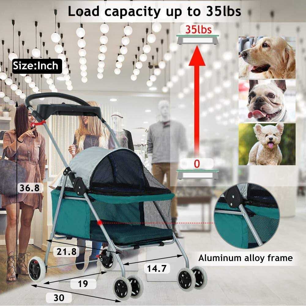 Folding Pet Stroller with Cup Holder Y9116