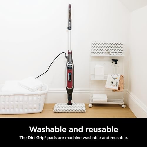 White Steam Mop with 2 Washable Pads I627