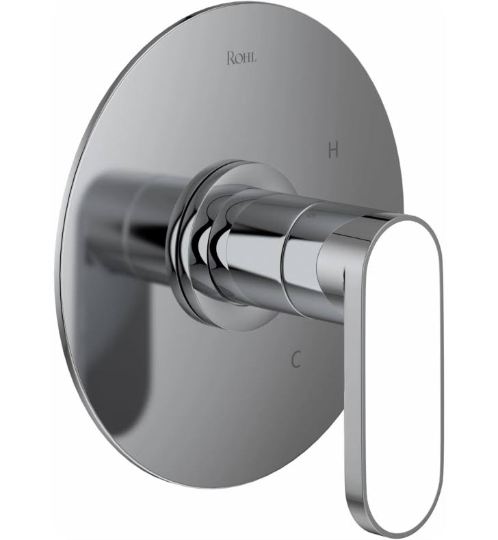 Polished Chrome Pressure Balance Trim with Whitewash Barnwood Lever Handle U27019