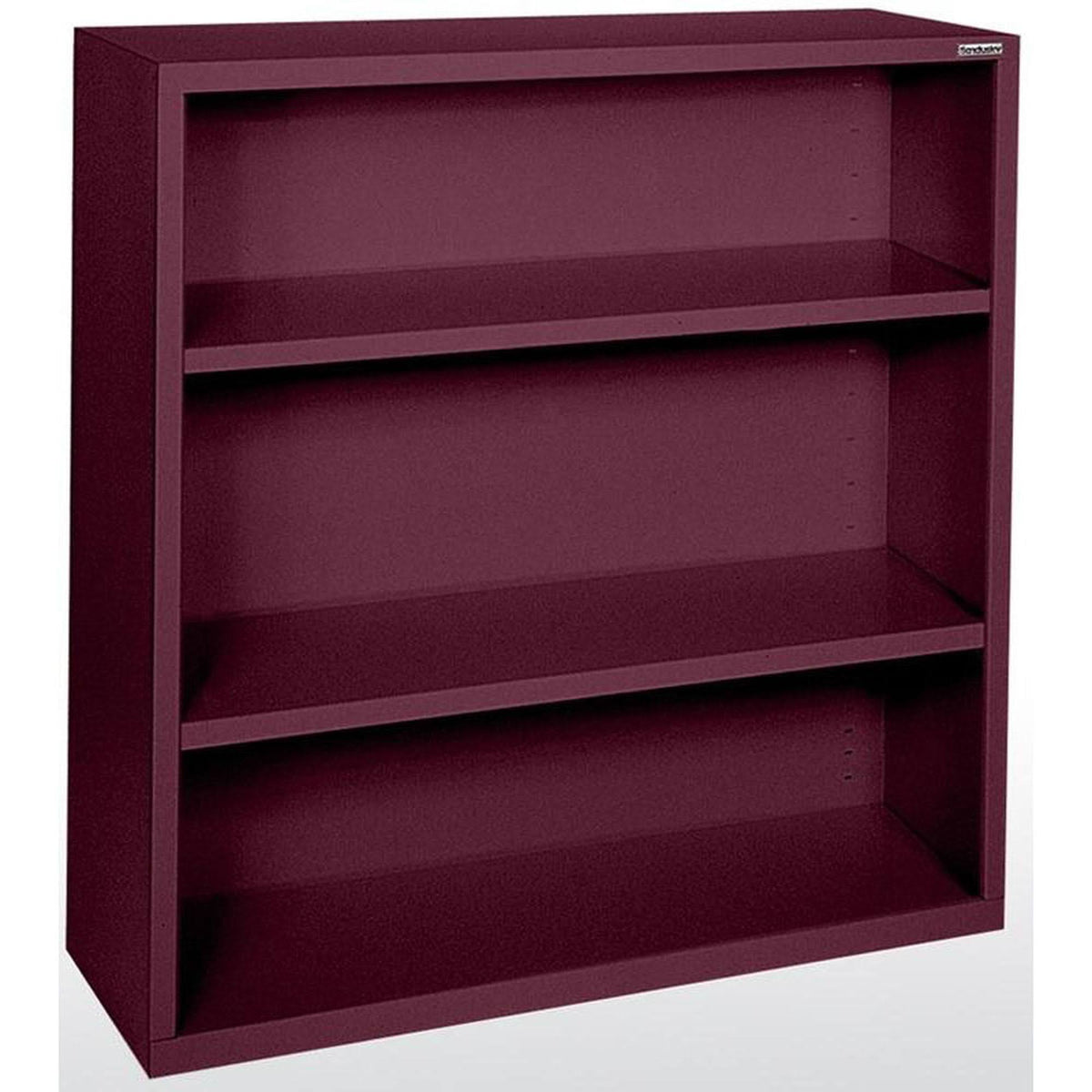 Burgundy Steel Bookcase V8551