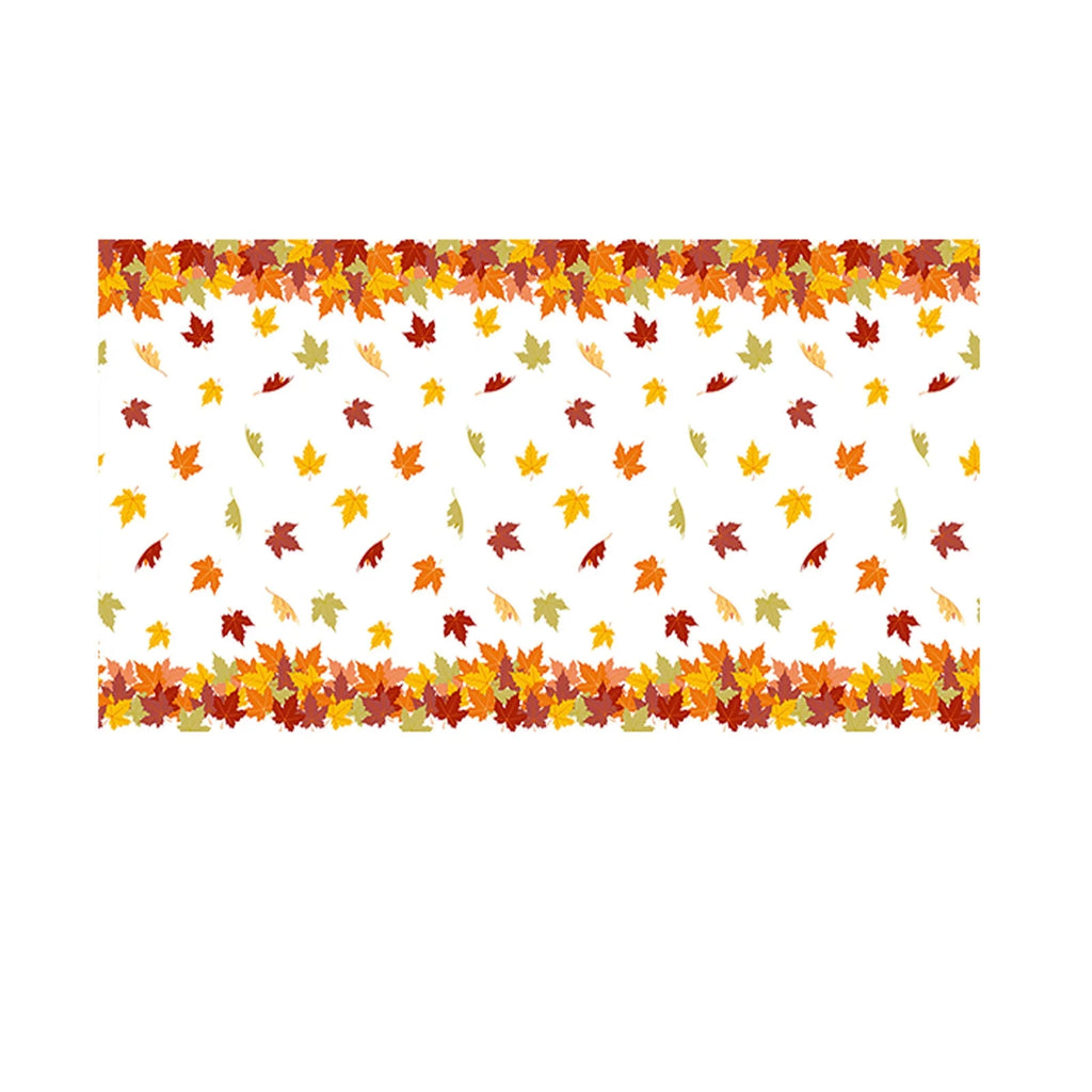 4.5x 9 FT Plastic Fall Leaf Tablecloth G5441