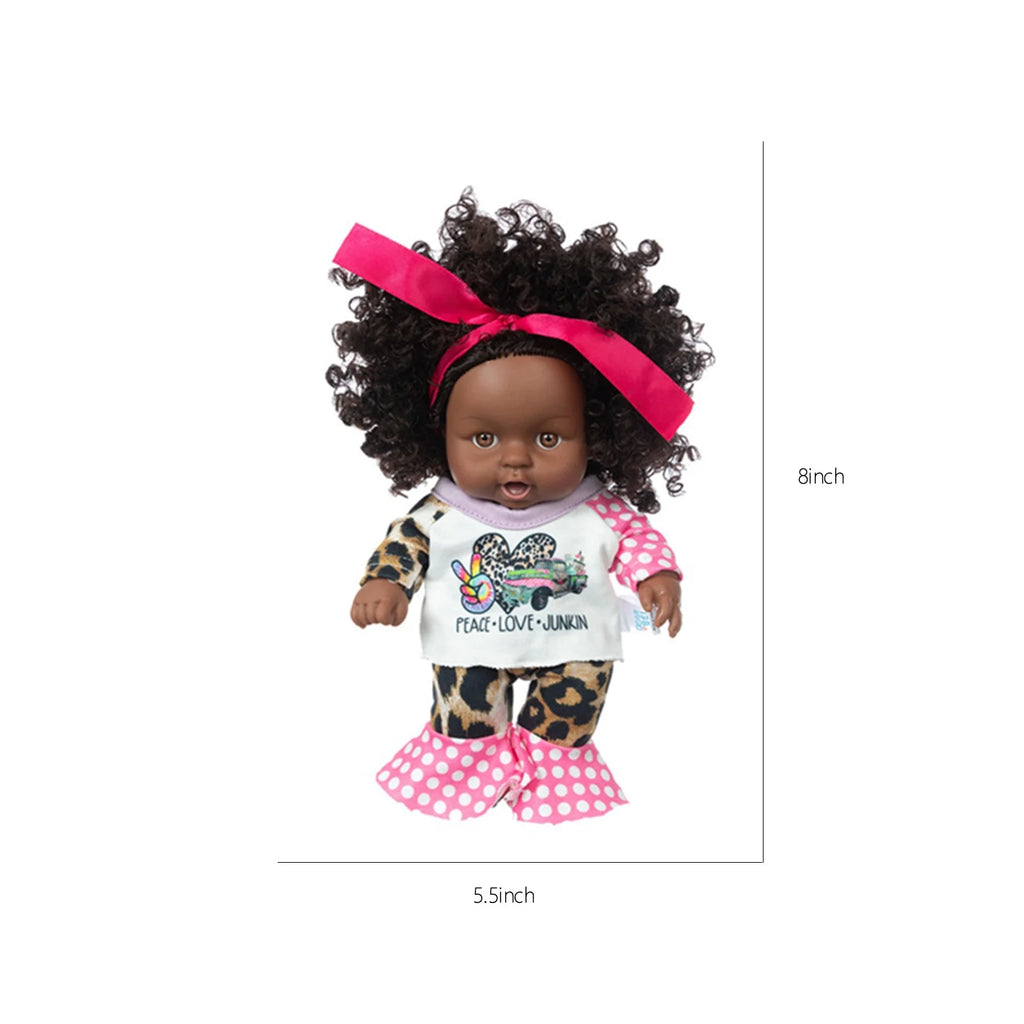 8 Inch Black Baby Dolls With Clothes I14141