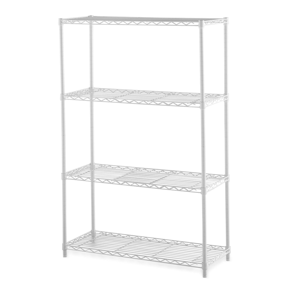Steel 4-Tier Storage Shelf Unit White T5152