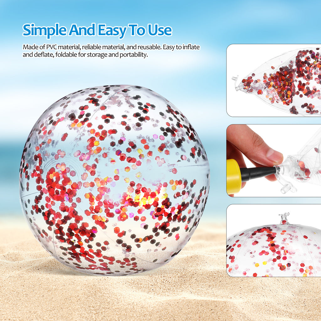Giant Inflatable Ball Sequin Beach Toy V608