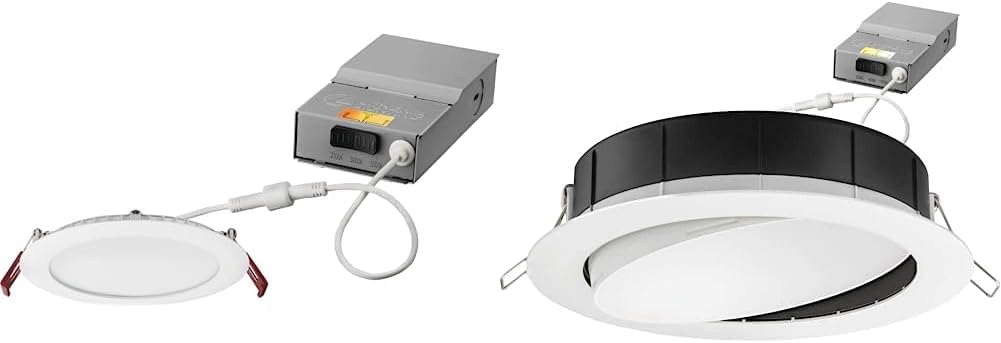 Recessed Wafer Downlight, Ultra Thin Round Trim, Switchable Color Temperature J900