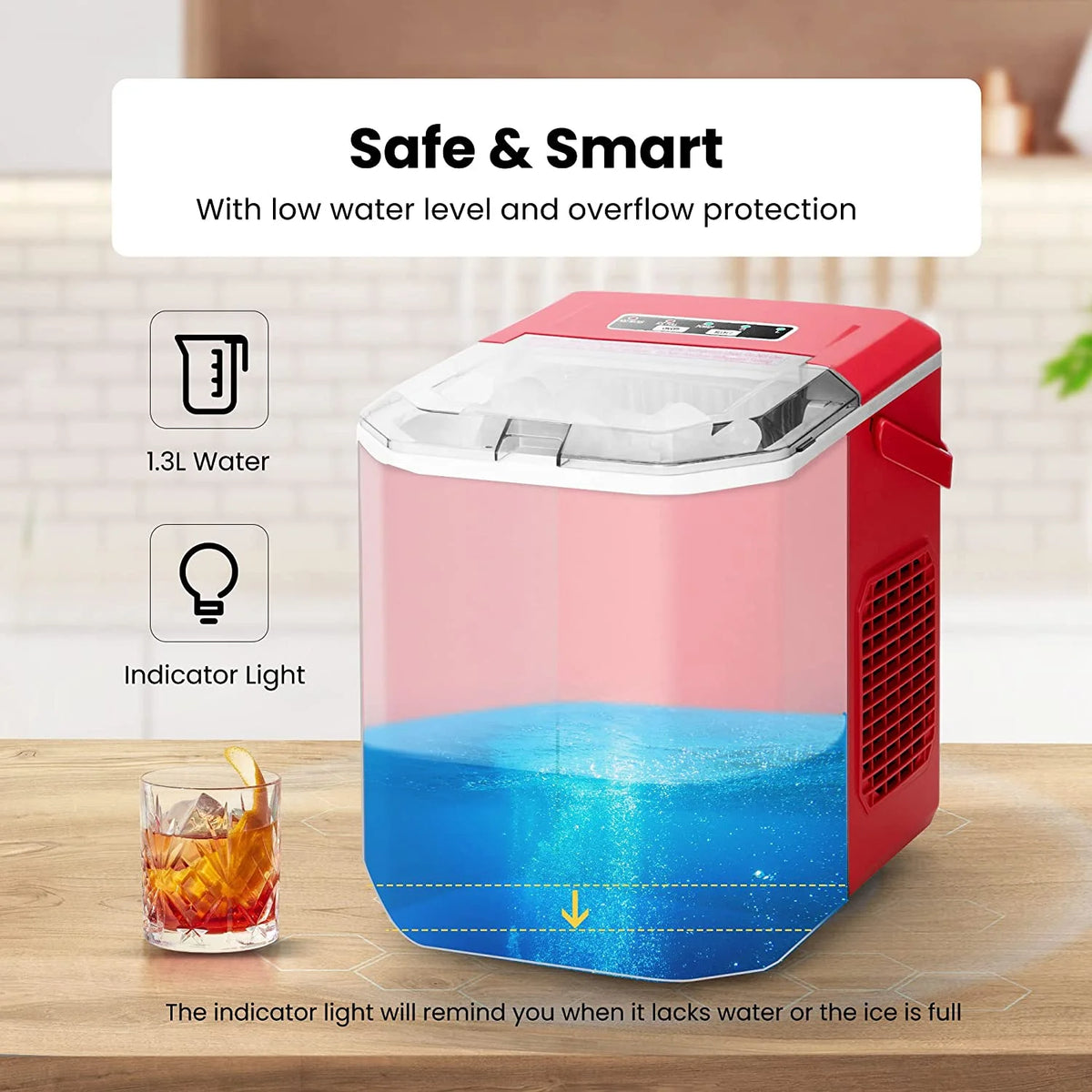 Portable Countertop Ice Maker with Scoop V7644