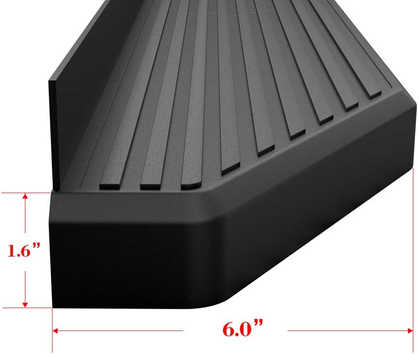 6-inch Black Aluminum Running Boards Side Steps B10875