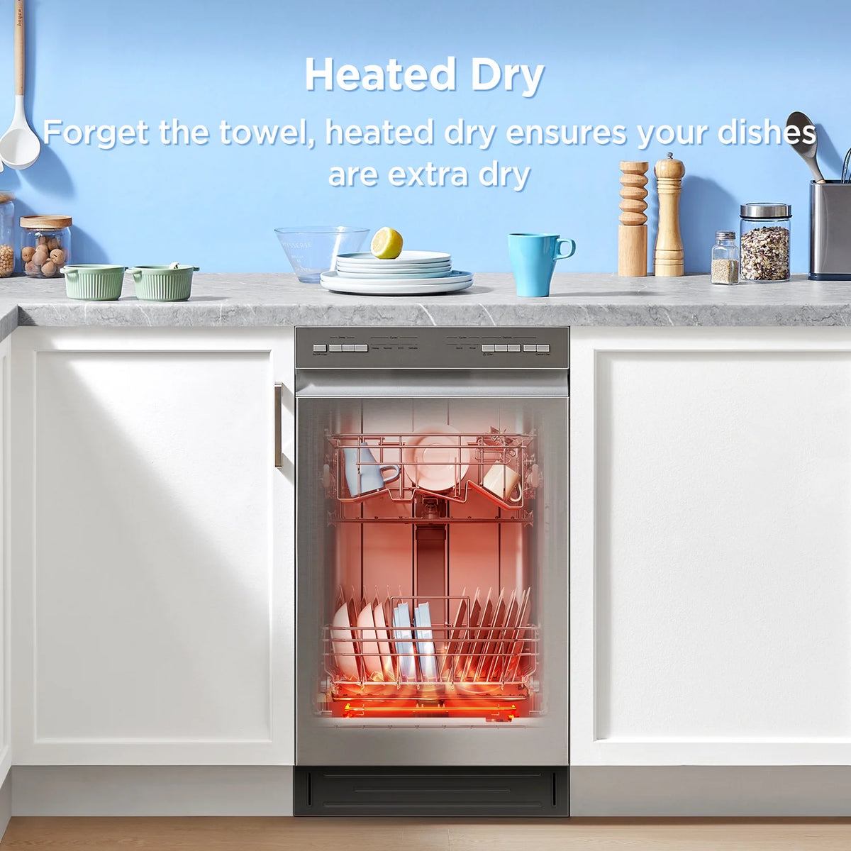 18" Front Control 2-Rack Dishwasher, Stainless Steel P208