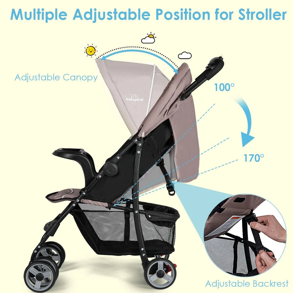 Foldable Lightweight Baby Stroller Pushchair L88681