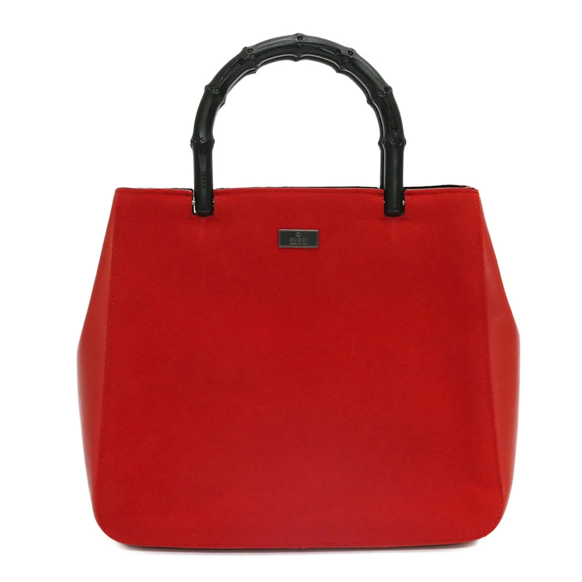Pre-Owned Red Bamboo Handbag G7361