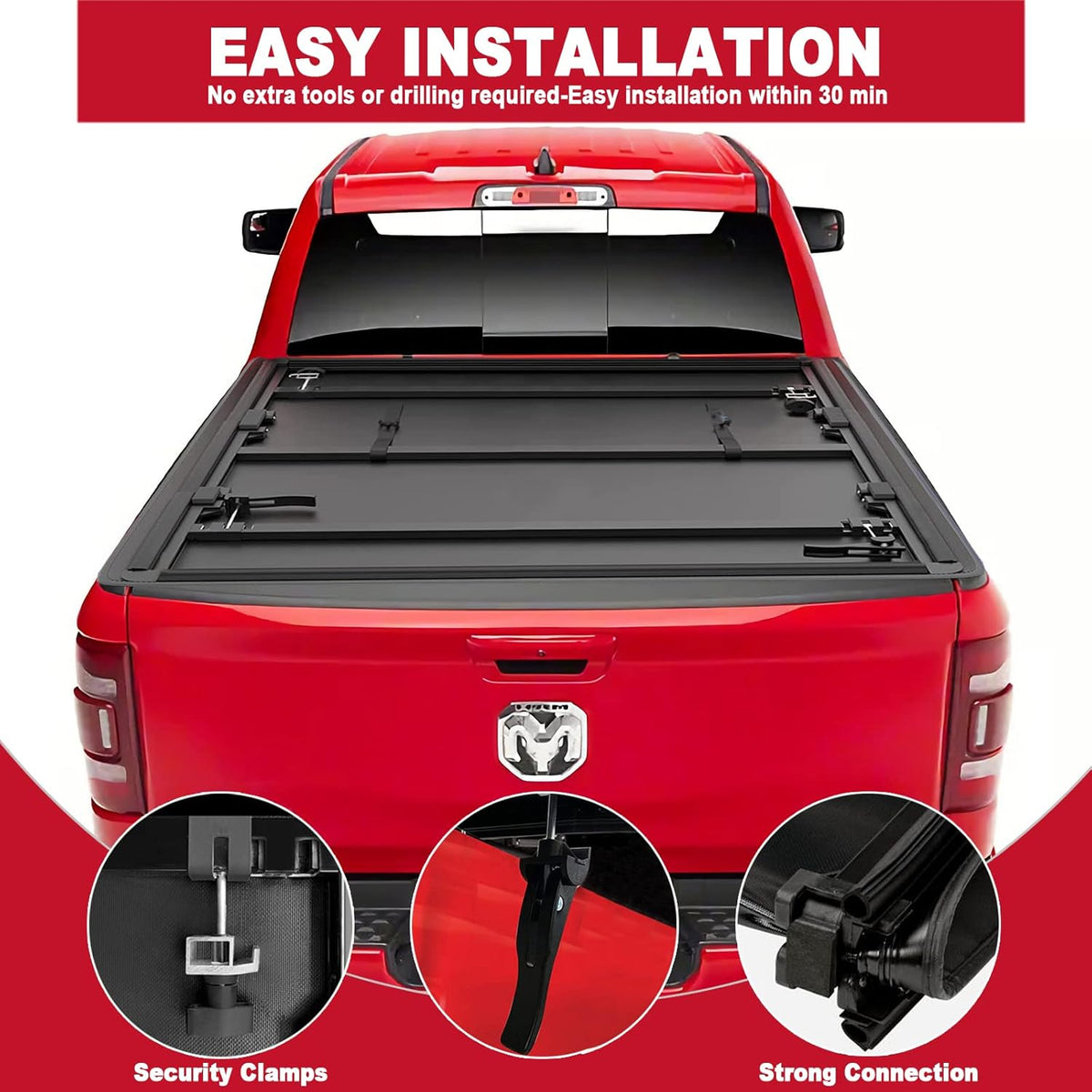 5.7ft Tri-fold Truck Bed Tonneau Cover J301979