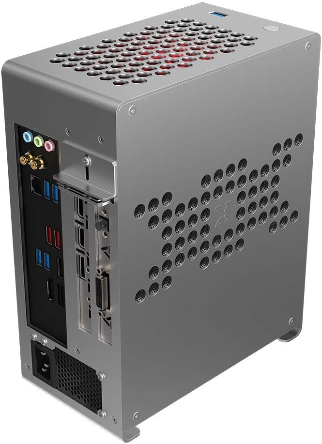 Mini-ITX Aluminum PC Case with PCI-E Riser Cable Y615