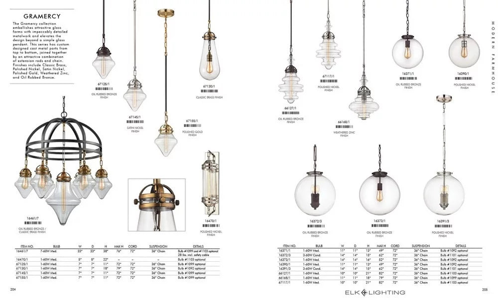 10-Inch Wide Polished Nickel Pendant B5298