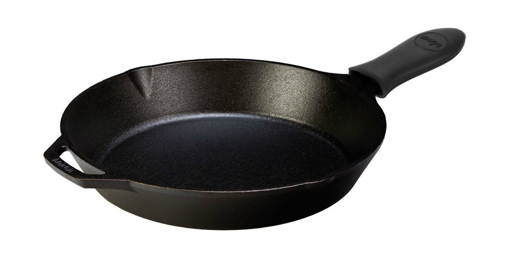 12 Inch Seasoned Cast Iron Skillet with Hot Handle Holder V462545