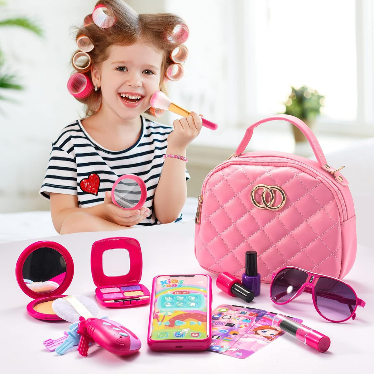 Pink Toddler Purse with Makeup Kits W100