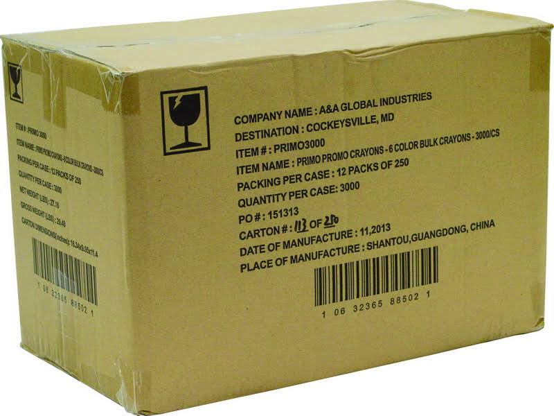 Crayons Bulk 6 Asst Colors F4049