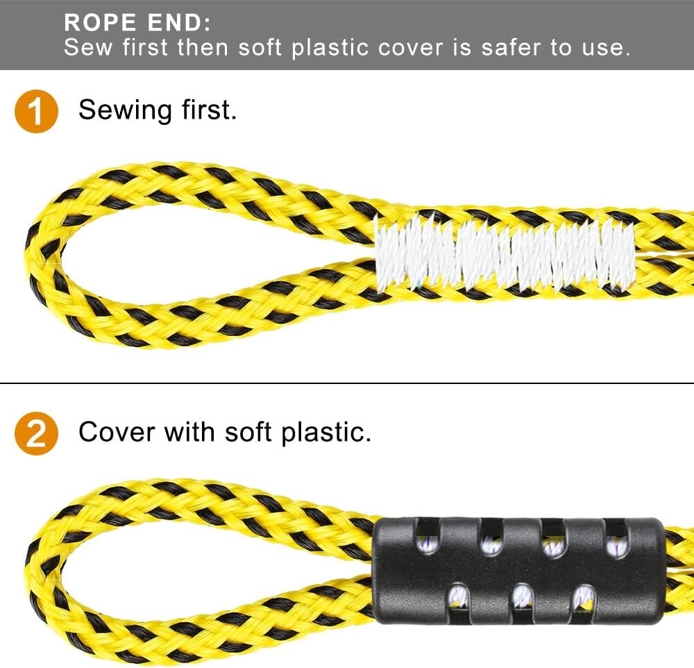 Water Ski Rope with Soft Rubber Handle, 2 Section, 75 ft, Pack of 2 J7769