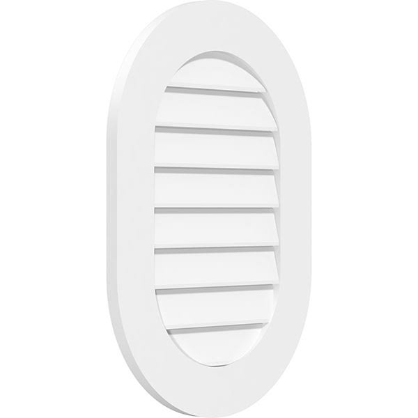 Vertical Round Ended Surface Mount PVC Gable Vent E4924