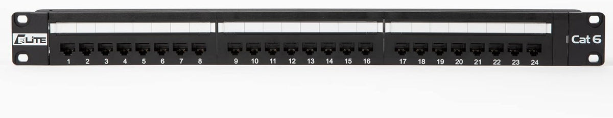 Cat6 24 Port Patch Panel, 1U Rackmount or Wall Mount, Pack of 2 J5250