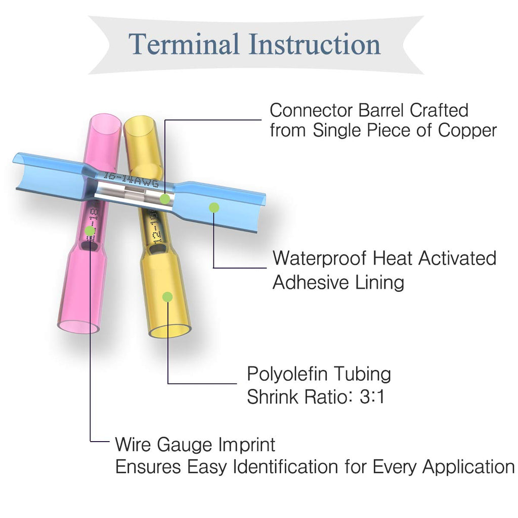 700 PCS Heat Shrink Butt Connectors I263268