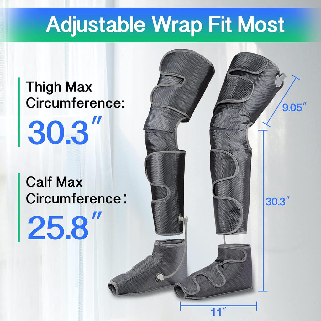 Leg Massager with Air Compression, 2 Heat Levels, 4 Modes 4 Intensities F100788