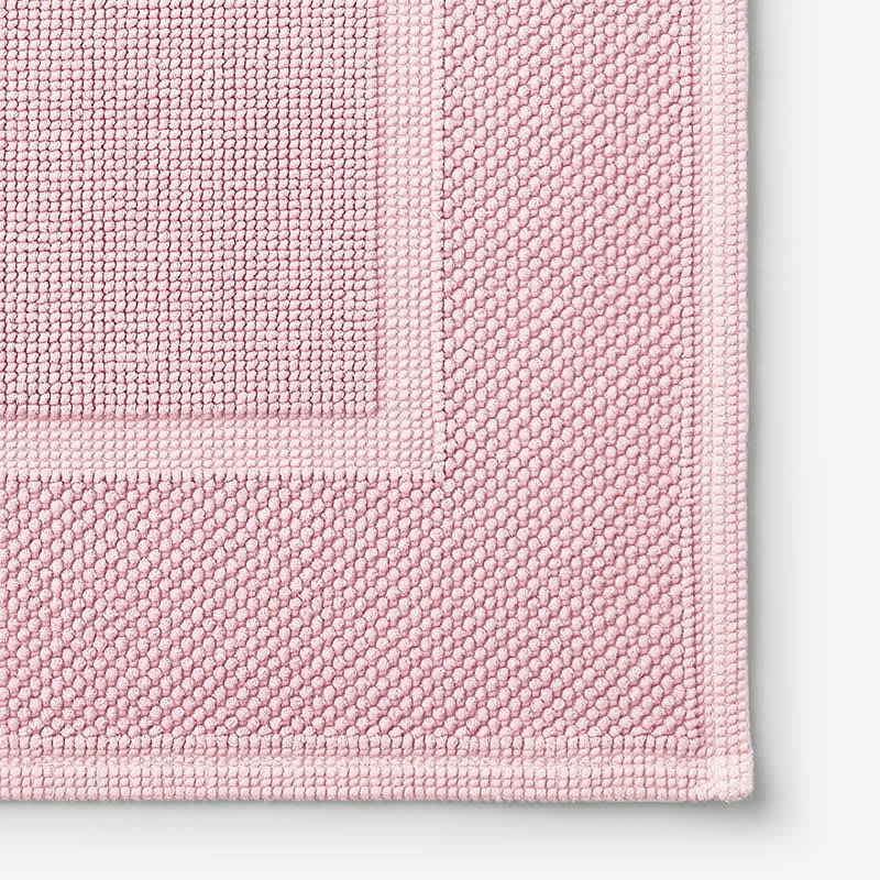 Soft Pink Cotton Bath Mat Y6450