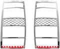 Auto Chrome LED Tail Light Bezel Trim Cover Pack of 2 A655