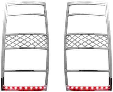 Auto Chrome LED Tail Light Bezel Trim Cover Pack of 2 A655
