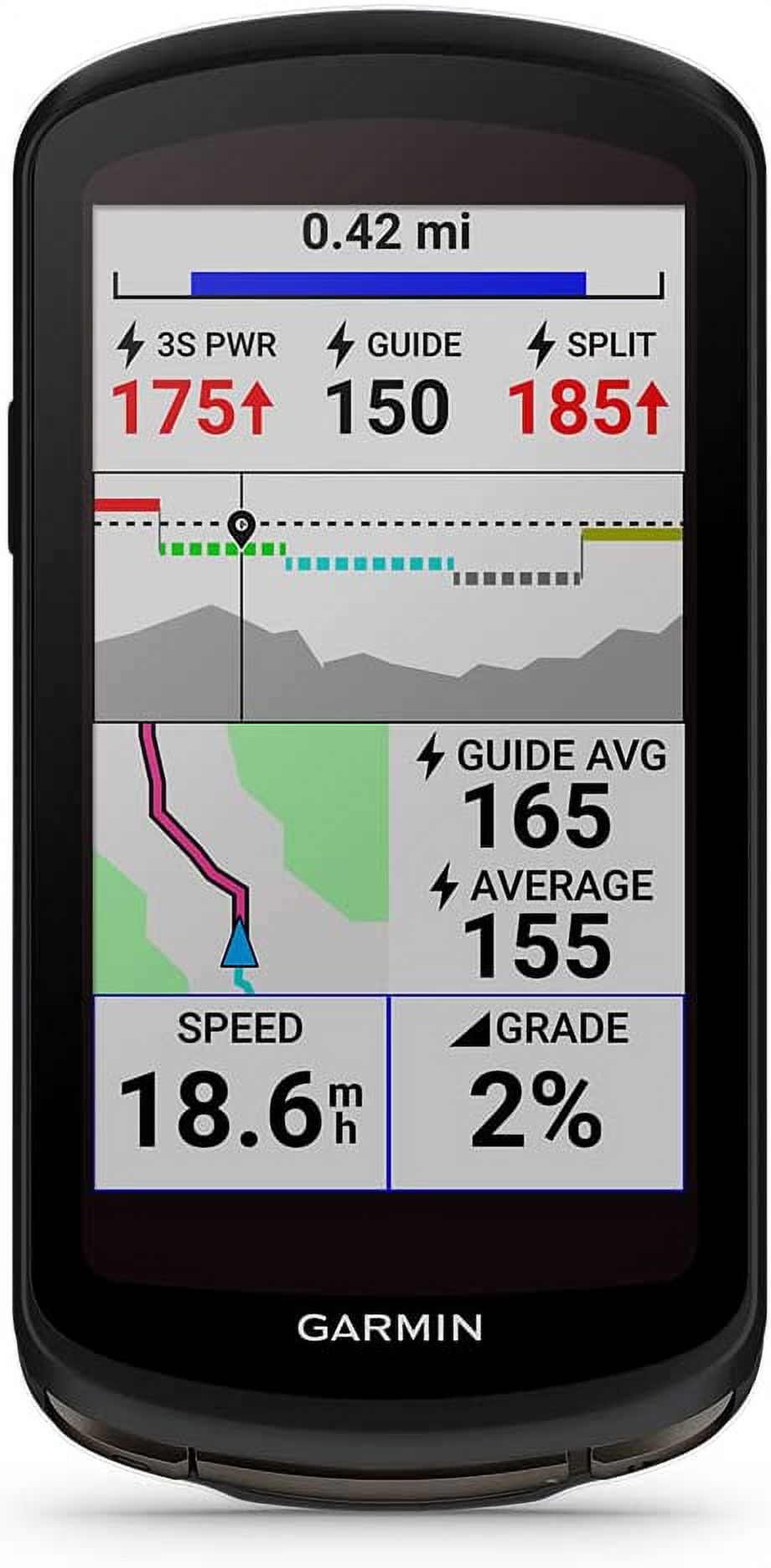 Garmin Edge 1040 Solar GPS Bike Computer with Speed Sensor 2, Cadence Sensor 2, HRM-Dual, Black Silicone Case, Mounts Z61687