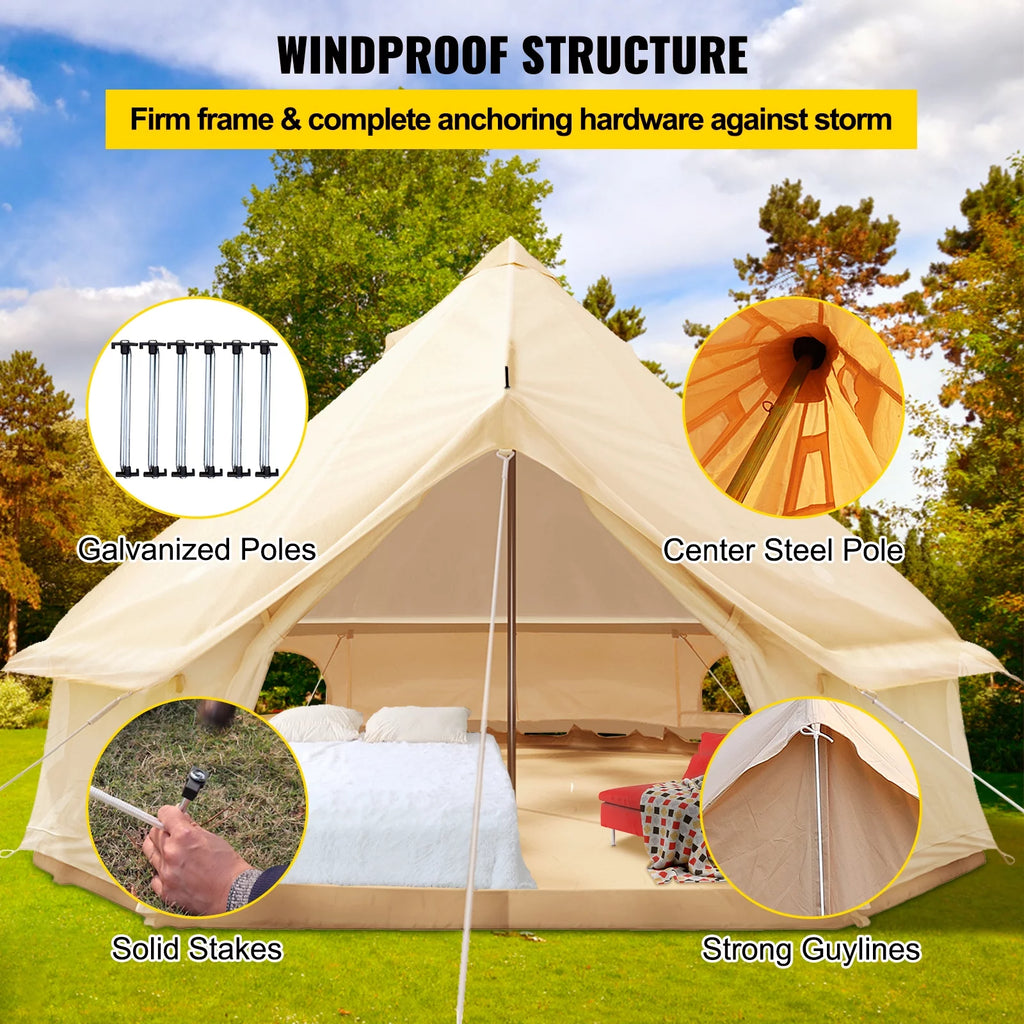 Waterproof Cotton Canvas Bell Tent F67430