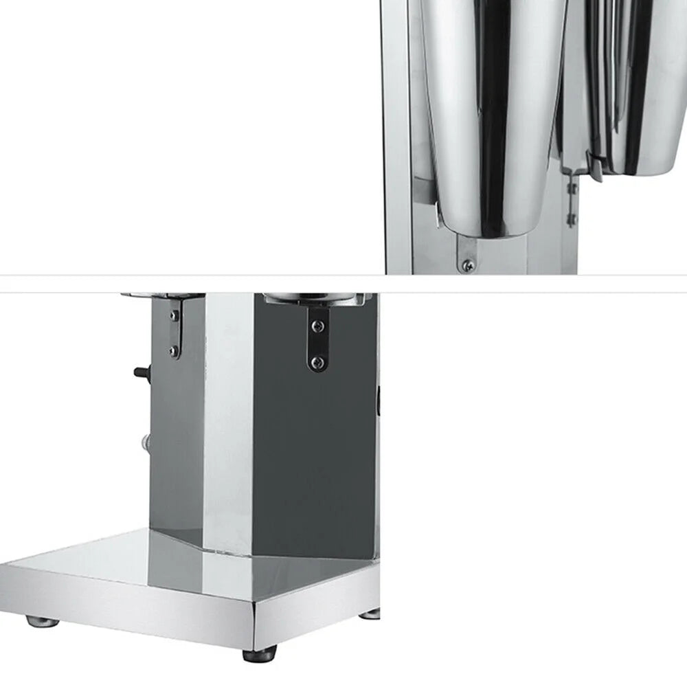 Double Heads Commercial Electric Milkshake Maker Smoothie Blender Stainless Steel 110V 18000RPM C937042