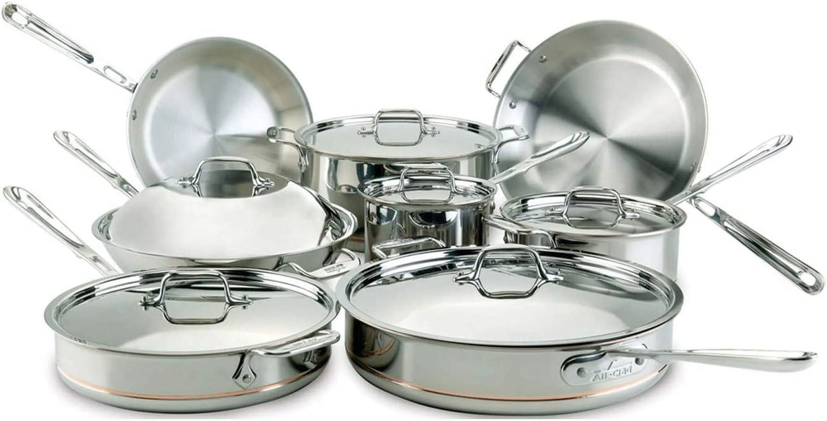 Copper Core 5-Ply Stainless Steel 14 Piece Cookware Set A2130