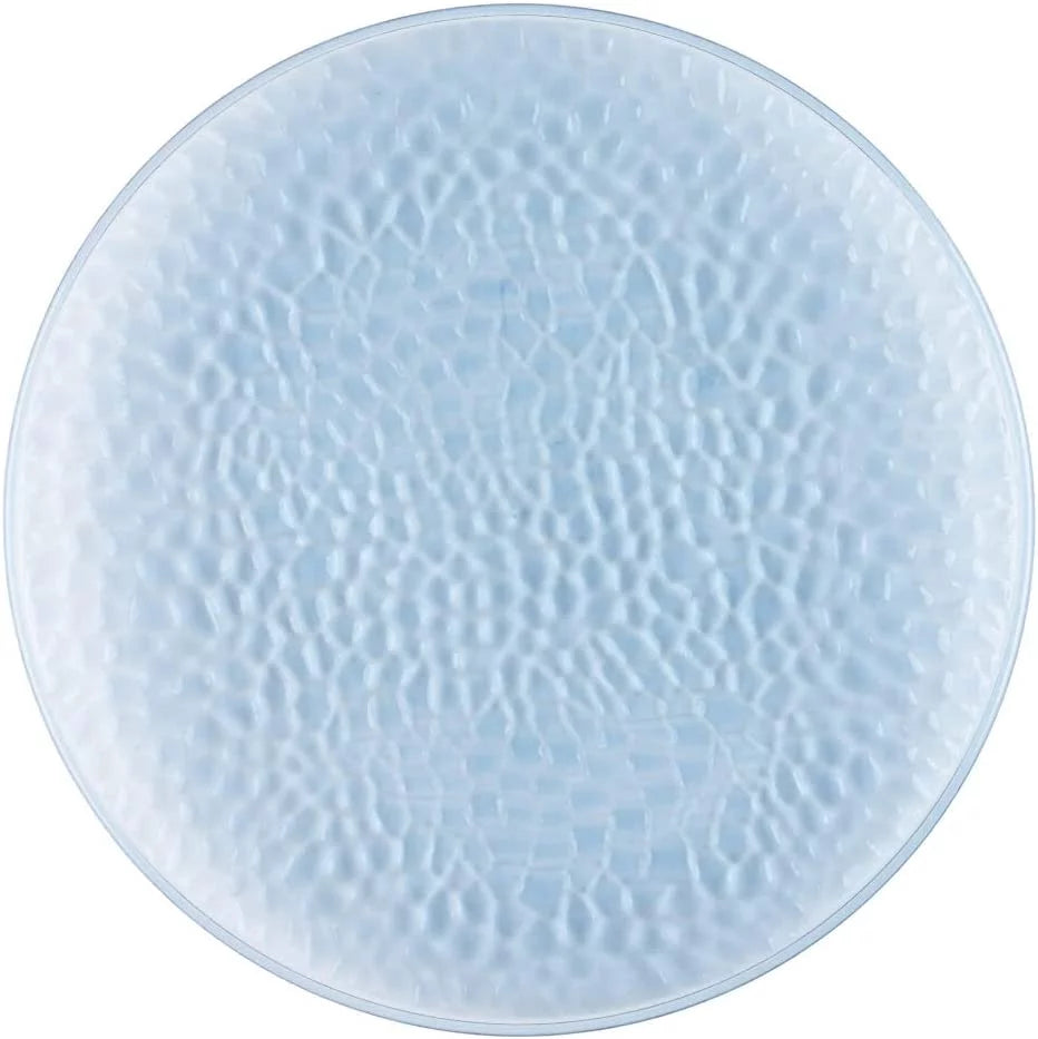 13" Round Translucent Blue Plastic Plates R87487