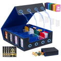 Trading Card Storage Box with Window Dice Tray, Black Grey R861345