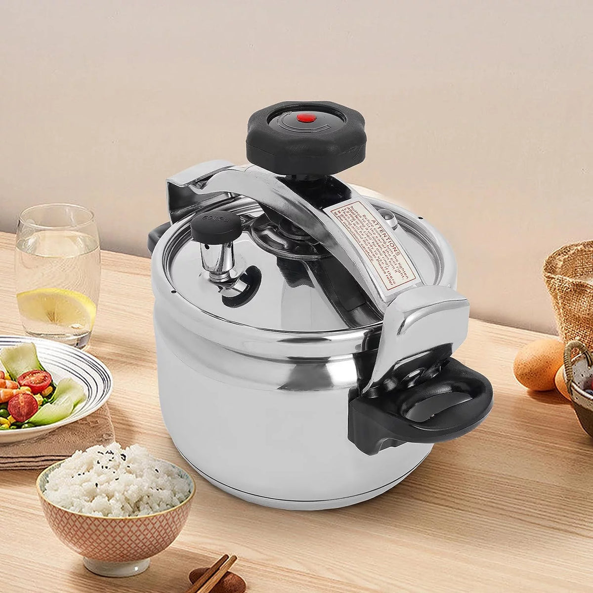 3L 304 Stainless Steel Pressure Cooker K8258