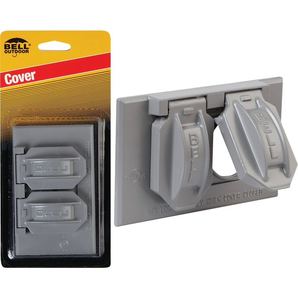 Aluminum Gray Weatherproof Outdoor Outlet Cover H768
