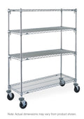 Chrome 4-Tier Stem Caster Cart Z858998