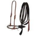 Black Basket Weave Bosal Cord Mecate Popper N5044