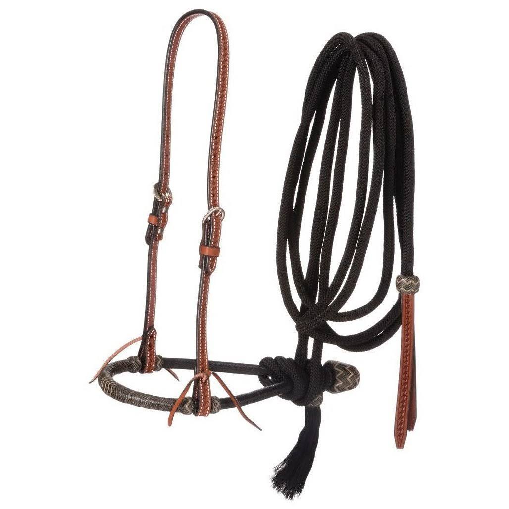 Black Basket Weave Bosal Cord Mecate Popper N5044