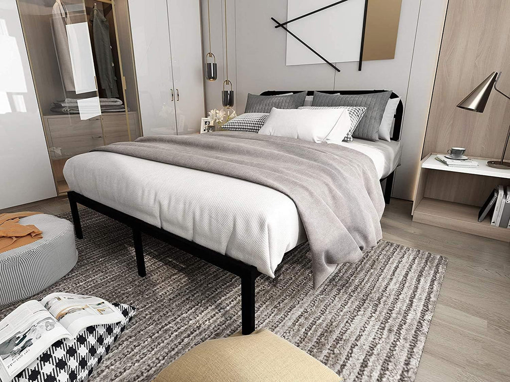Black Metal Steel California King Bed Headboard Pack of 2 S871882