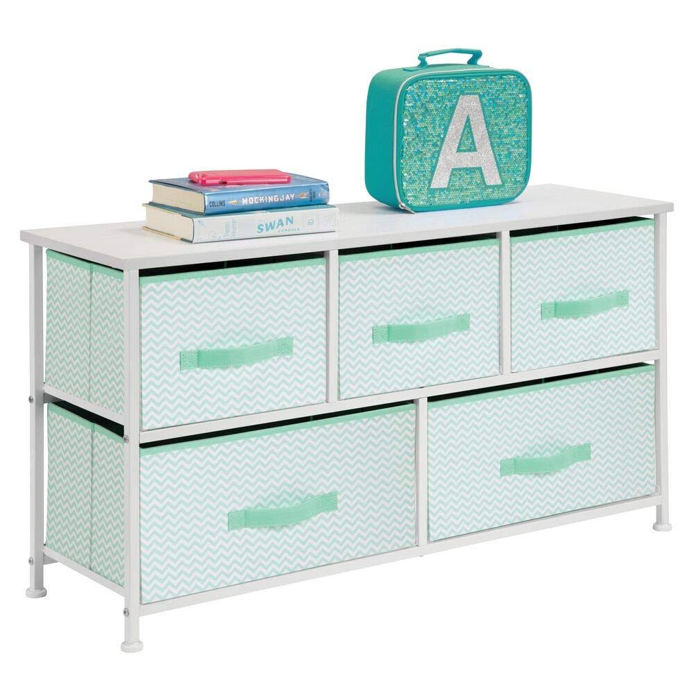 Mint/White Kids Dresser Cabinet Storage Organizer Unit B837