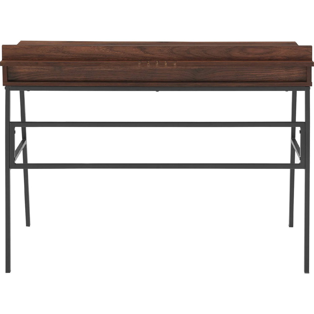 42x22 3-Drawer Angled Front Desk Dark Walnut F49051
