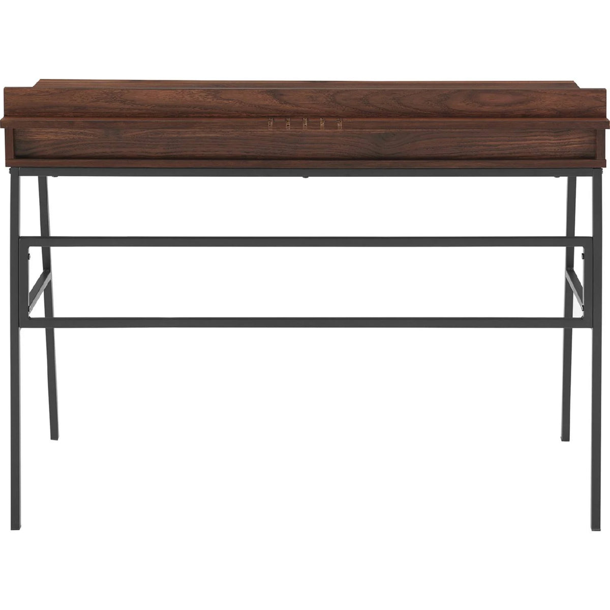 42x22 3-Drawer Angled Front Desk Dark Walnut F49051