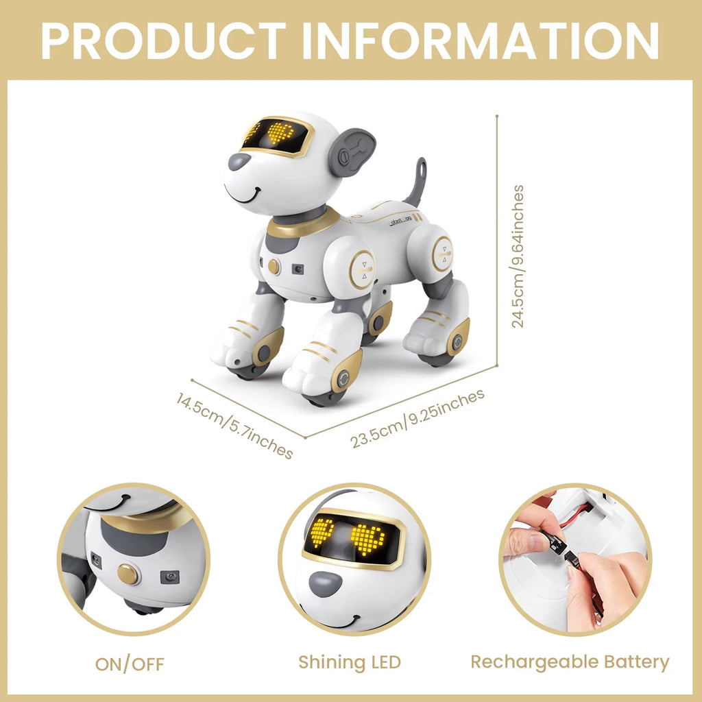 Gold Robot Dog Interactive Robot Pet Q1129