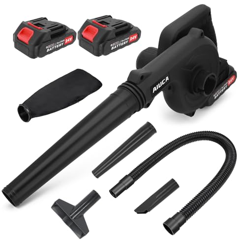24V Cordless Electric Leaf Blower with 2 Pack Batteries and Charger Z47611