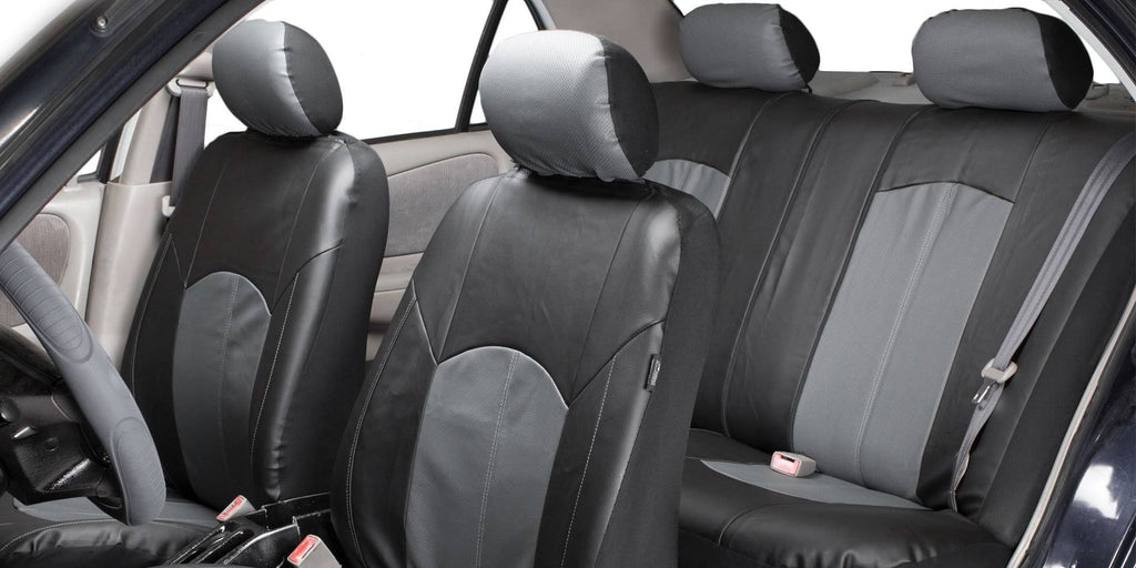 Perforated Leatherette Full Set Car Seat Covers K2867