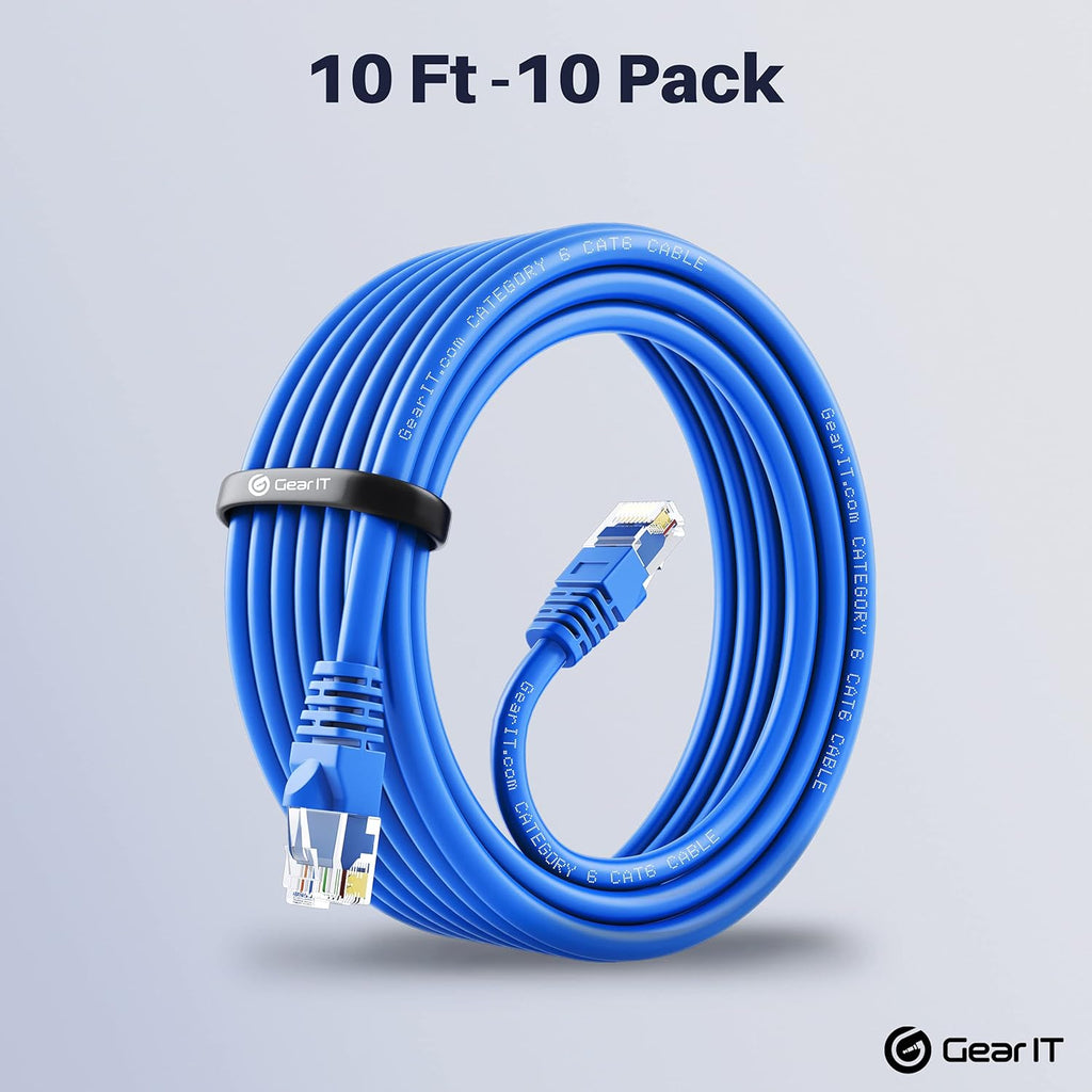Cat 6 Ethernet Cable 1 ft 50-Pack Blue O841380