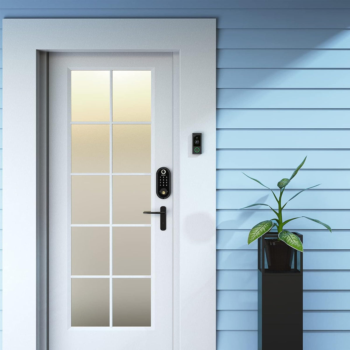 Keyless Entry Deadbolt Door Lock with Fingerprint Touchscreen Keypad Pack of 2 L4475