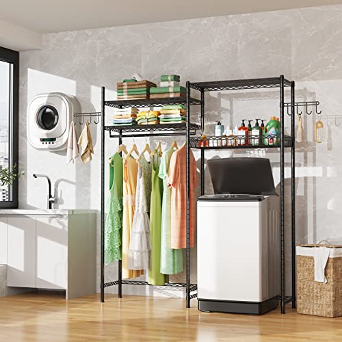 2 Tiers Adjustable Height Clothes Drying Rack H655